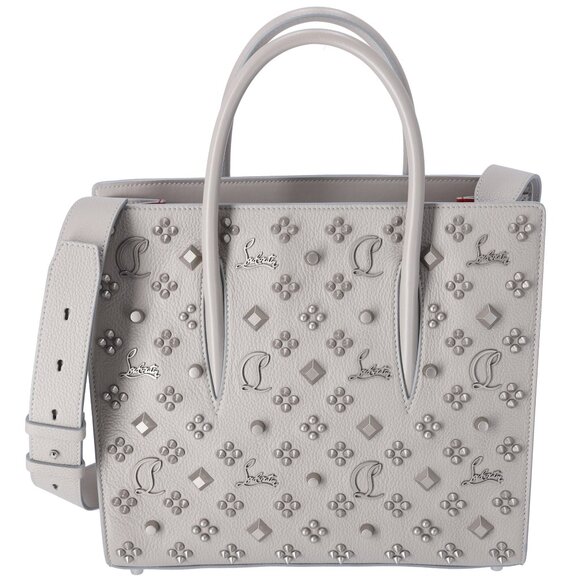 Christian Louboutin Paloma Tote Handbag 3195275 Light Gray Leather